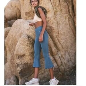 FP Movement Free People Cropped Flare Leggings Teal Aqua M/L